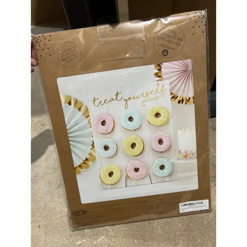 Donut Wall Ginger Ray Treat Yourself Party Supply Display NEW